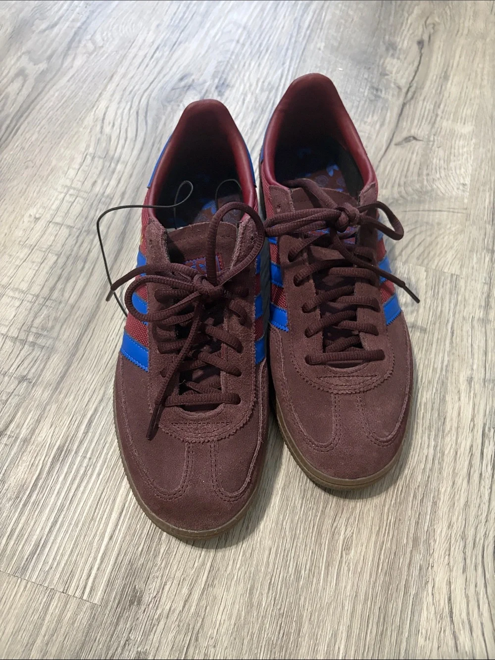 adidas Spezial Shoes Burgundy with Blue Size 9